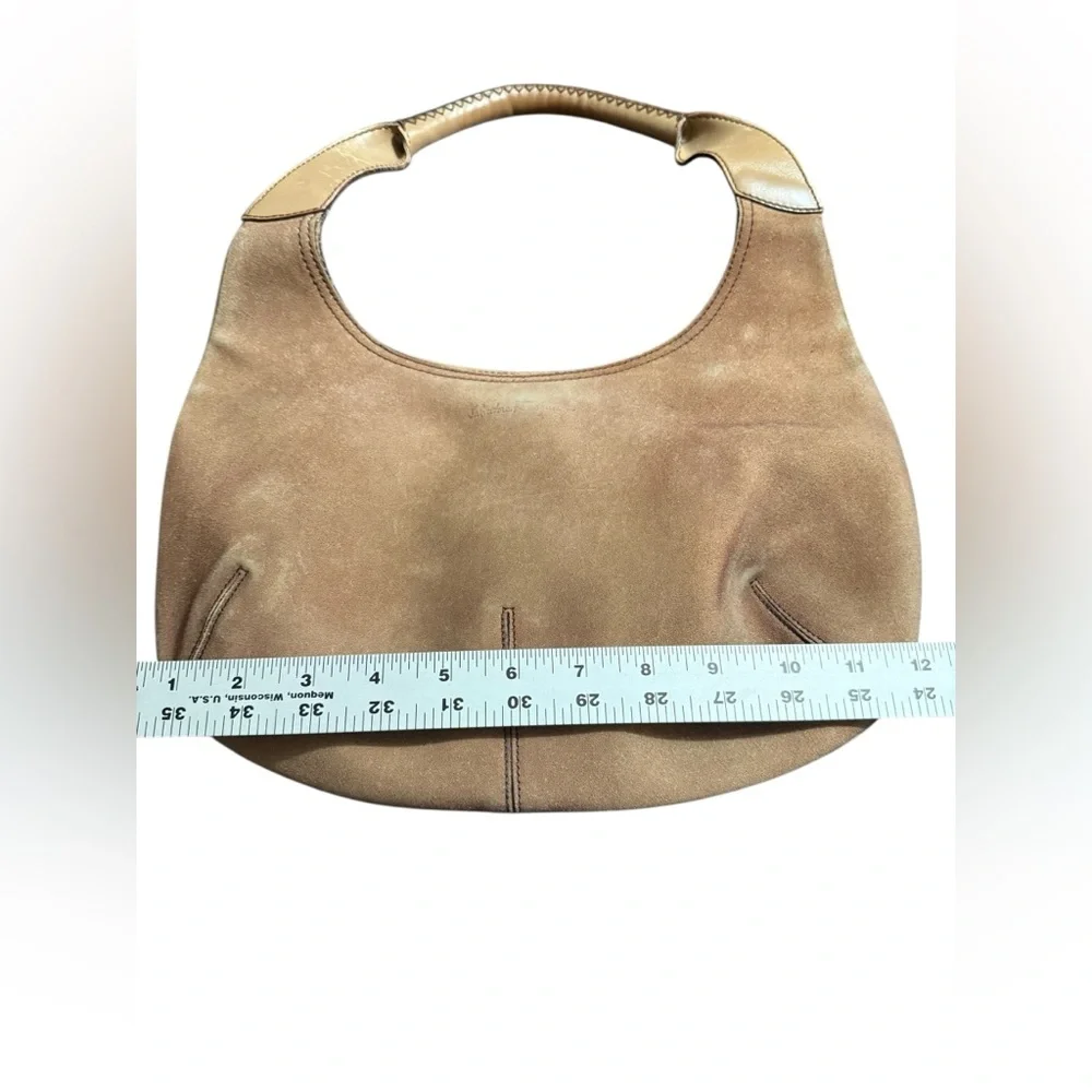 Salvatore Ferragamo Suede Shoulder Bag Hobo Top Handle Made in Italy